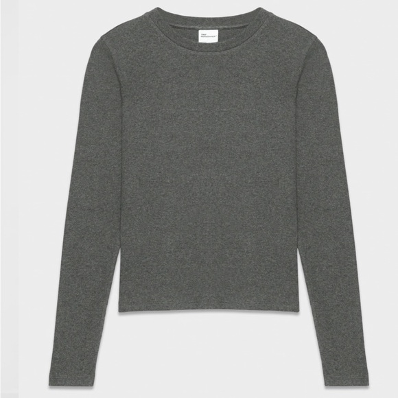 TNA Tops - Aritzia Tna Homestretch Crew Long-sleeve - Heather Charcoal